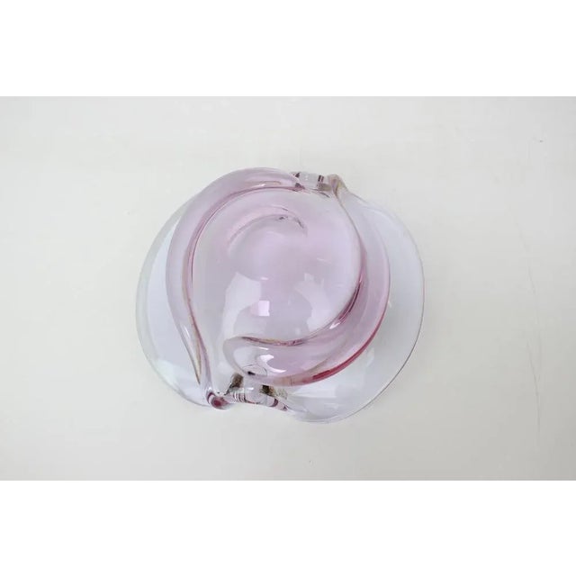 Glass Mid-Centry Ashtray by Zelezno Borske Sklo, 1960s For Sale - Image 7 of 8