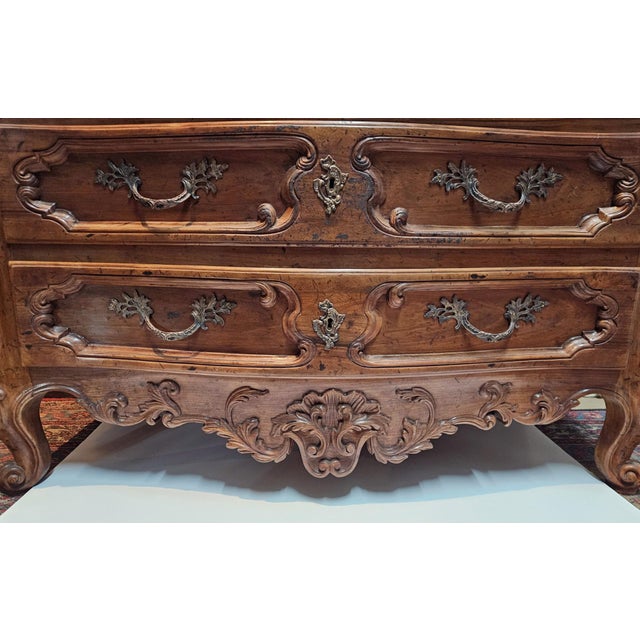 Wood Made in Italy - Bloomingdales Exclusive - 1950s - Country French Louis XV Secretary Bookcase For Sale - Image 7 of 12