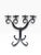 Metal Mid-Century German Brutalist Hand- Forged Wrought Iron 4-Arm Candelabra For Sale - Image 7 of 10