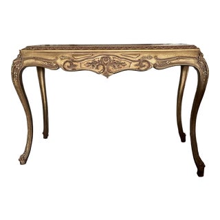 French Style Giltwood Console Table For Sale