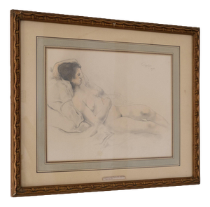 Armand Rassenfosse, Female Nude, Pencil on Paper, 1928