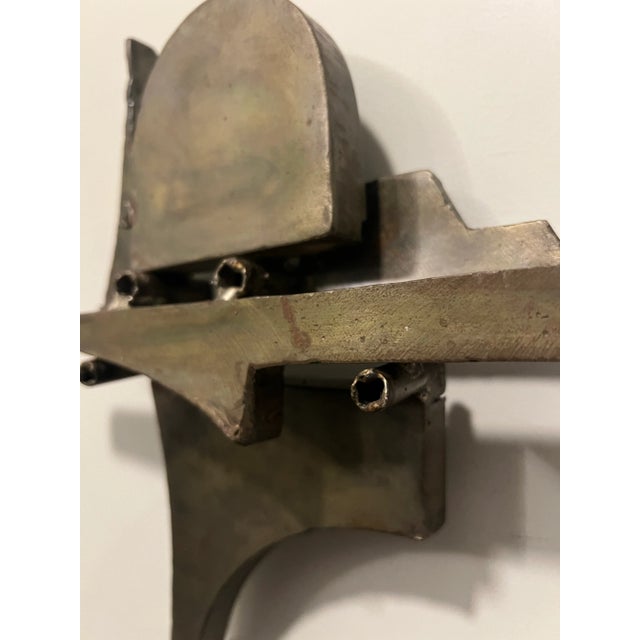 Francis Beboux (1915-2015), Switzerland, Rare Abstract Post-War Steel Wall Sculpture, One Of A Kind, Initialed, FB Please...