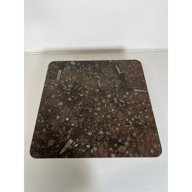 Fossil Stone Coffee Table attributed to Heinz Lilienthal, 1980s For Sale - Image 3 of 5