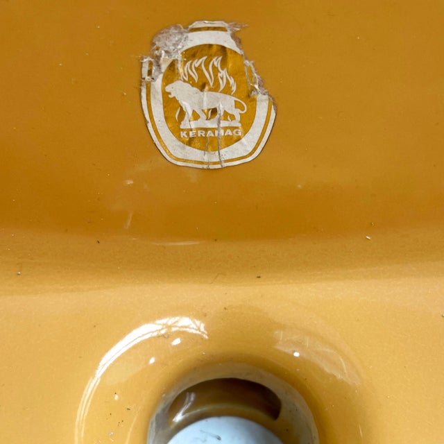Vintage Round Mustard Sink from Keramag Keravit, 1980s For Sale - Image 9 of 11