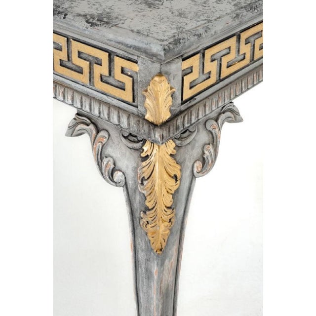 Chippendale Painted Console Tables Gilt Hall, Set of 2 For Sale - Image 6 of 10