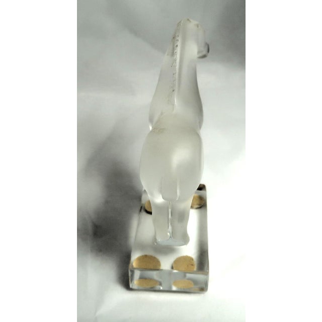 Late 20th Century Lalique (France) - Exquisite Signed Clear and Frosted Tang Horse With Original Label, Retired - For Sale - Image 9 of 16