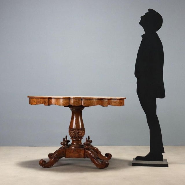 Luigi Filippo Biscuit Table in Walnut For Sale - Image 3 of 10