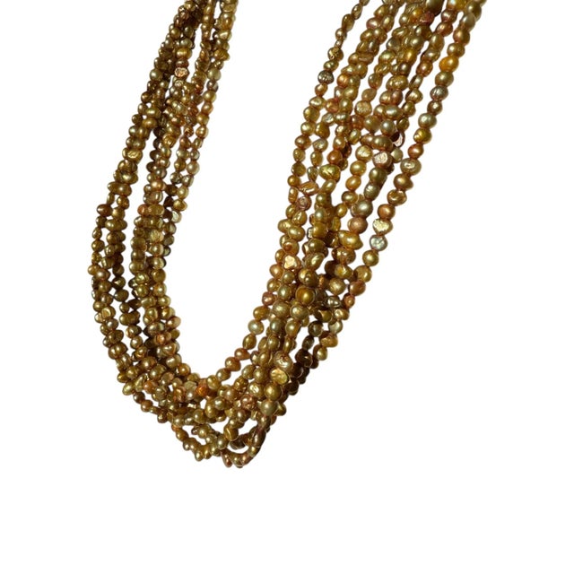 Silpada 8 Multi Strand Pearl Necklace Sterling Clasp For Sale - Image 6 of 7