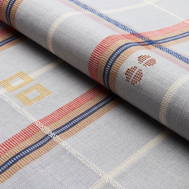 Schumacher SAMPLE - Schumacher X A Rum Fellow Fable Fabric In Fjord For Sale - Image 4 of 4