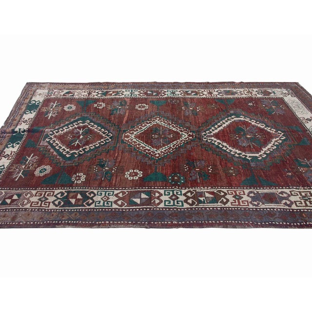 Traditional Vintage Turkish Kars Wool Rug For Sale - Image 3 of 6