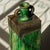 Moroccan Tamegroute Green Glazed Vase With Brass Detailing – Handmade Ceramic, One of a Kind For Sale - Image 4 of 5
