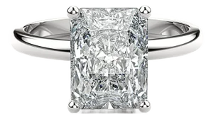 Igi Cert 4.58 Carat Elongated Radiant Cut Lab Diamond 14kw Gold Engagement Ring