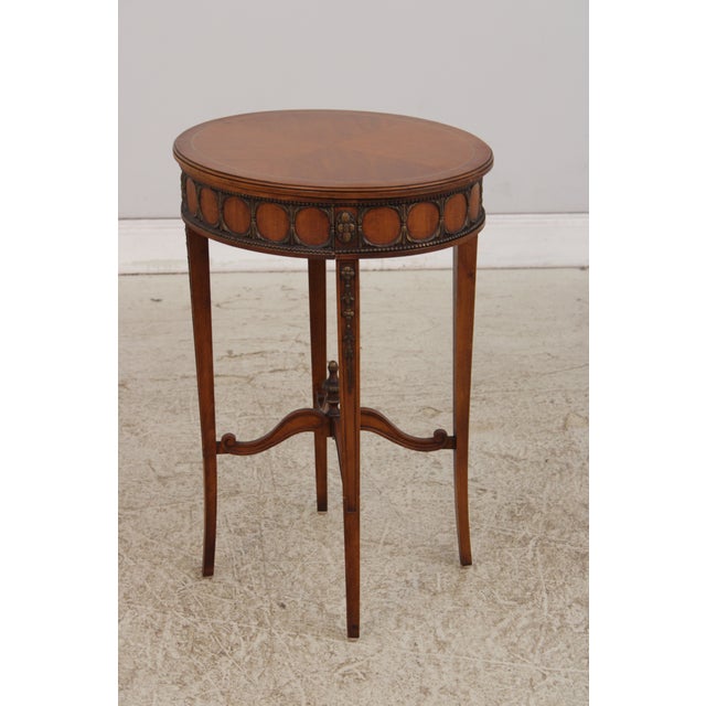 Neoclassical John Widdicomb Vintage Neoclassical Occasional Table For Sale - Image 3 of 16