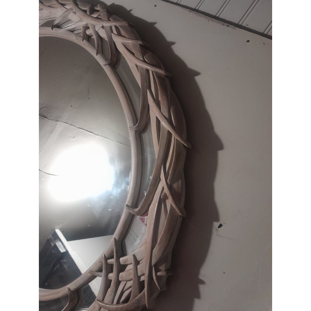 Vintage Serge Roche Style Regency Palm Leaf Mirror by Carolina Mirror CoStunning, timeless Palm Beach Regency-style mirror...