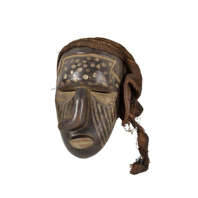 Early 20th Century Early 20th Century Salampasu Illness Mask with Raffia For Sale - Image 5 of 5