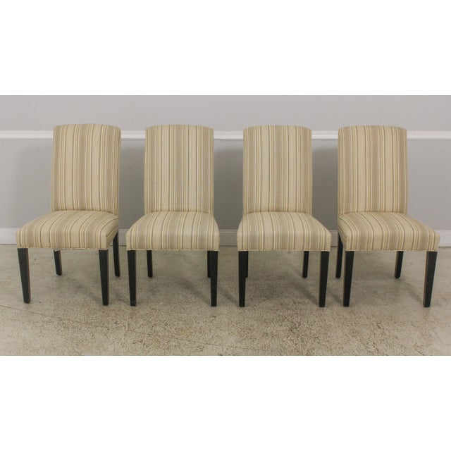 Set of 4 Crate & Barrel Modern Design Upholstered Dining Chairs For Sale - Image 13 of 13