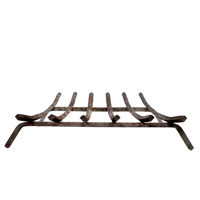 Mid 20th Century Fireplace Insert Grate With Six Brackets For Sale - Image 4 of 8