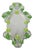 Venetian Oval Green Floral Hand-Carved Mirror by Simoeng For Sale