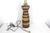 Vintage Stacked Turned Wood Marquetry Table Lamp For Sale - Image 10 of 12