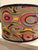 Abstract Retro Psychadelic Style Drum Lamp Shade With Navy Trim For Sale - Image 3 of 10