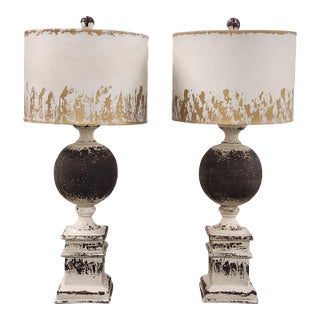 Farmhouse Style Baluster Form Lamps- A Pair For Sale