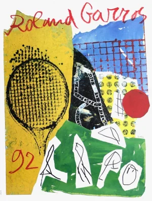 1992 Jan Voss Roland Garros Poster