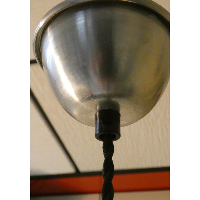 Mid-Century Pendant Lamp in Opaline Glass and Iron, Italy, 1950s For Sale - Image 12 of 14