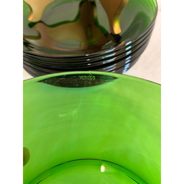 Vintage Emerald Green Glass Bowls - Set of 11 For Sale - Image 9 of 11