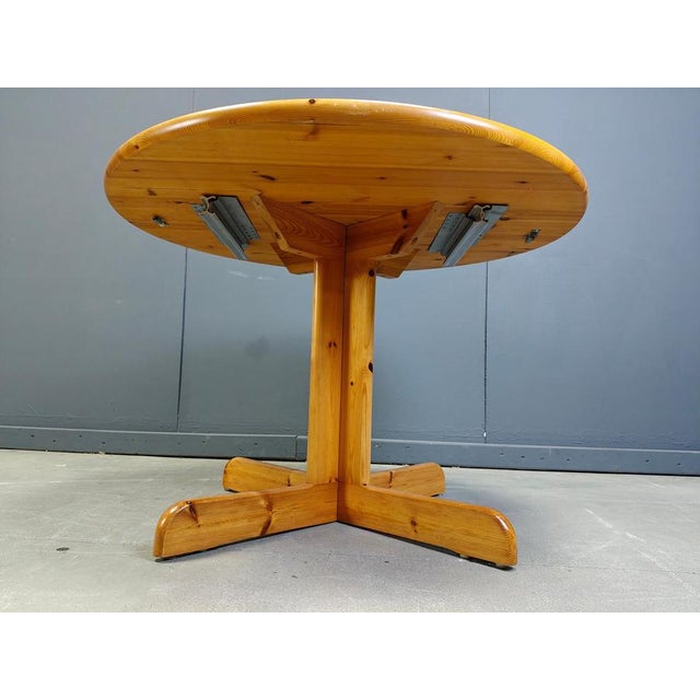 1970s Pine Wood Dining Table in the style of Rainer Daumiller, 1970s For Sale - Image 5 of 14