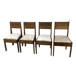 Art Deco Dining Chairs from L.O.V. Oosterbeek, 1920s, Set of 4 For Sale