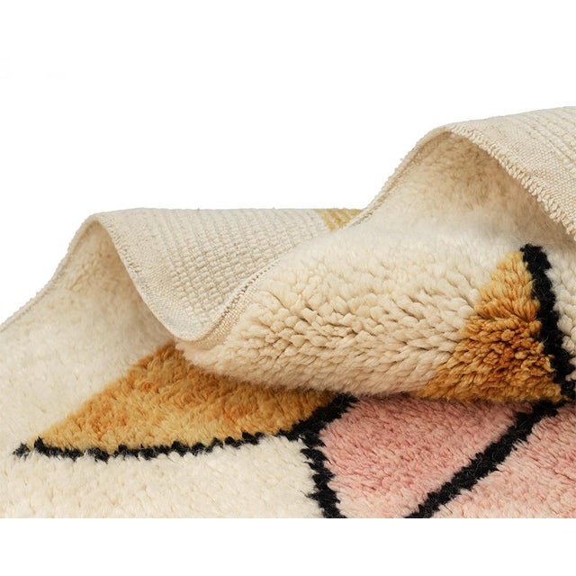Textile Hand-Knotted Wool Rug by Azele Studio For Sale - Image 7 of 11