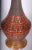 Mid 20th Century Mid 20th Century Aldo Londi Brown Pottery Table Lamp with Glazed Red & Orange Geometrics For Sale - Image 5 of 9