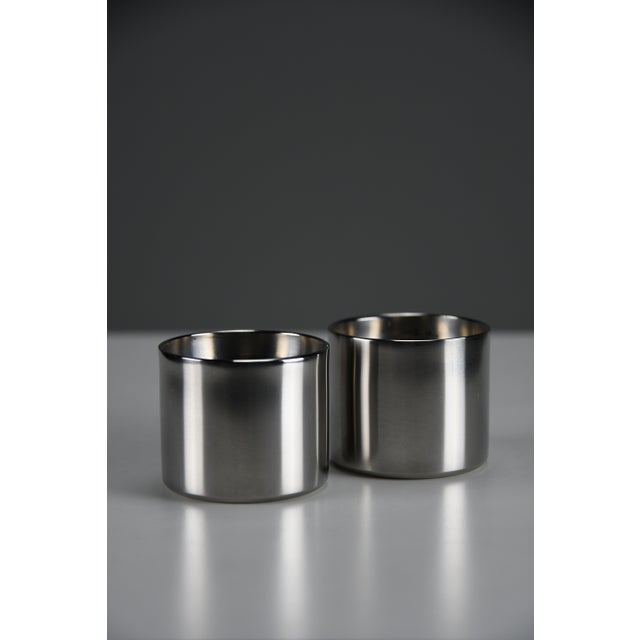 Arne jacobsen for stelton — cylinda line candlesticks, 1964 denmark, 1964 dimensions: h 4.4 cm × d 5.0 cm (h 1.73 in × d...