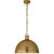 Hicks Extra Large Pendant in Hand-Rubbed Antique Brass with Acrylic Diffuser Designer: Thomas O'Brien Canopy: 4.5" Round...
