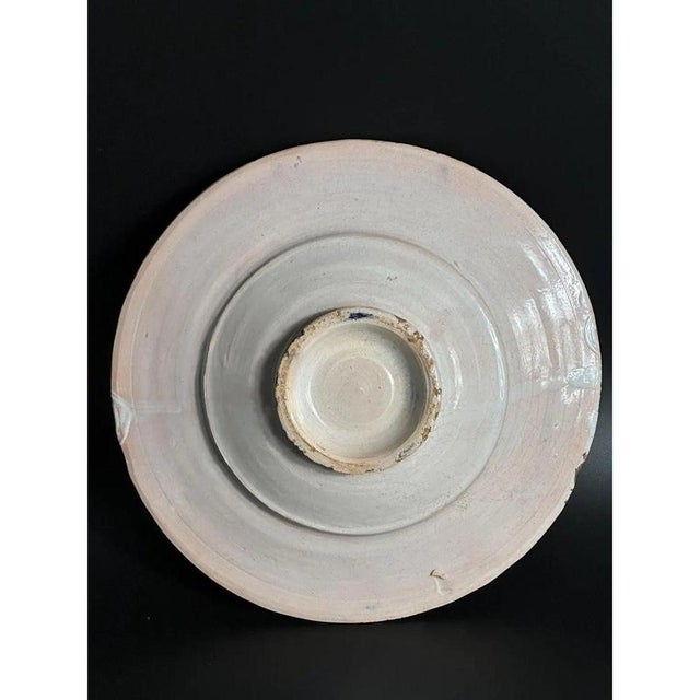 Blue Antique Catalan Cirereta Series Dish in Ceramic, Spain, 19th Century For Sale - Image 8 of 9