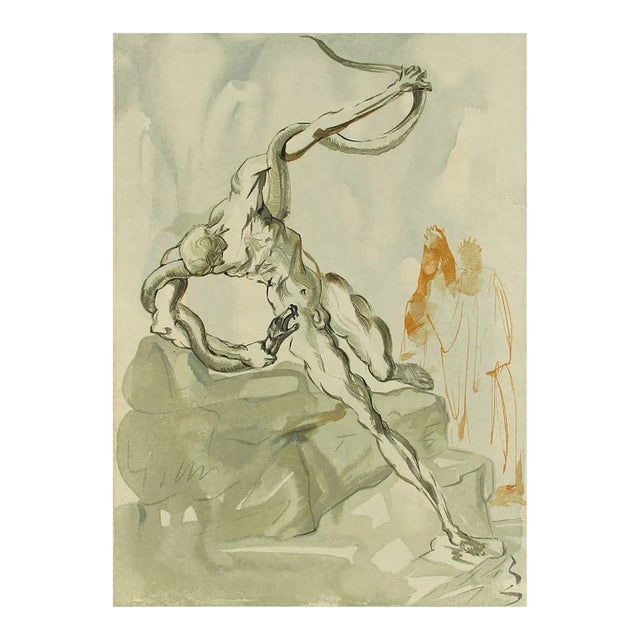 Salvador Dali Woodcut Hell 24 the Thieves For Sale