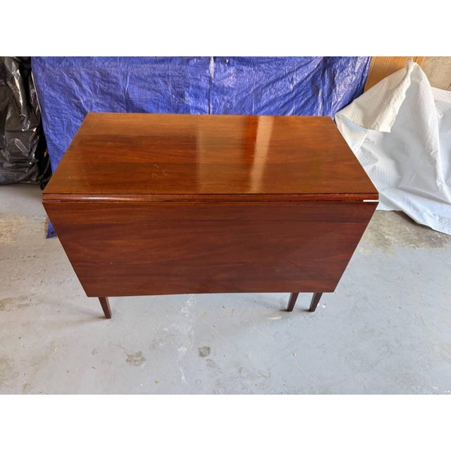 Vintage Federal Style Solid Wood Drop Leaf Dining Table For Sale - Image 17 of 18