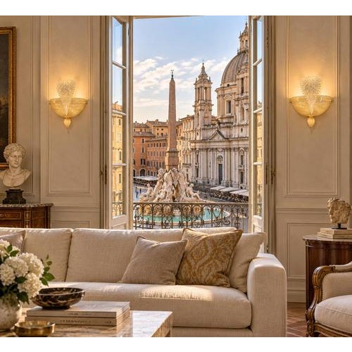 Sophisticated pair of Murano sconces by La Murrina. Up to 250V (Europe/UK Standard).The wiring of this item may be...