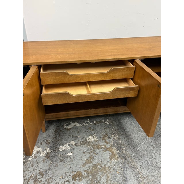 American of Martinsville Mid Century Walnut Sideboard Buffet Credenza For Sale - Image 10 of 12