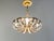 1960s 1960s Gilt Brass & Faceted Crystal Pendant Lamp For Sale - Image 5 of 10