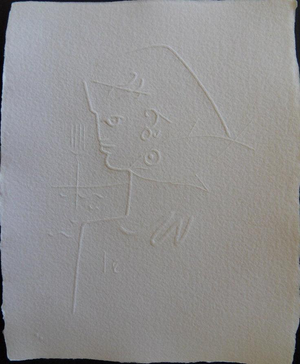 Jean Cocteau, Profil au poisson, Etching