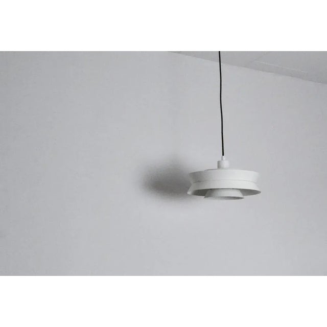 Metal White Trava Pendant Lamp by Carl Thore for Granhaga, Sweden, 1960s For Sale - Image 7 of 10