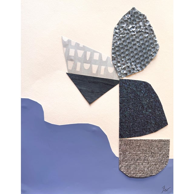 Blue "Celestial Escapade 1" Original Mixed-Media Collage on Paper by Zac Woodiel For Sale - Image 8 of 10