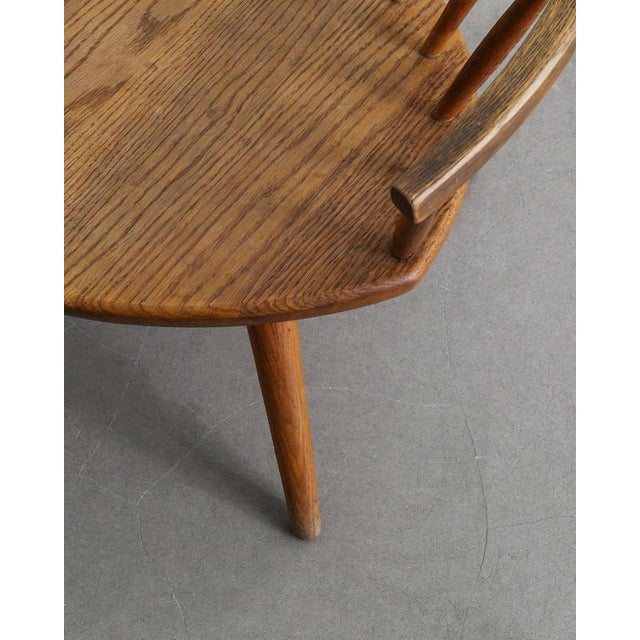 Mid-Century Swedish Sculptural Wooden Arka Armchairs in Oak by Yngve Ekström, 1950s, Set of 2 For Sale - Image 6 of 7