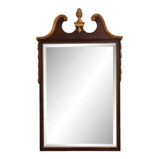 Friedman Brothers Mahogany & Gold Chippendale Mirror For Sale
