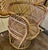 Mid 20th Century Mommy & Me Pr Small Large Rattan Emmanuelle Fan Peacock Bohemian Wicker Chairs For Sale - Image 5 of 12