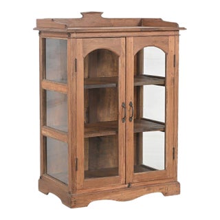 Vintage Anglo-Indian Teakwood Small Bookcase For Sale