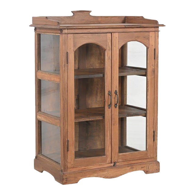 Vintage Anglo-Indian Teakwood Small Bookcase For Sale