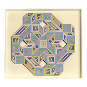 1970s Abstract Acrylic Kinetic Painting