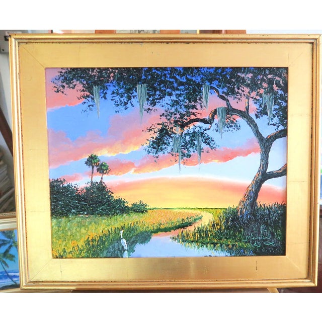 Gold "Sunrise" - Original Signed Oil on Canvas by Mark Stanford, Premier Contemporary Artist For Sale - Image 8 of 13